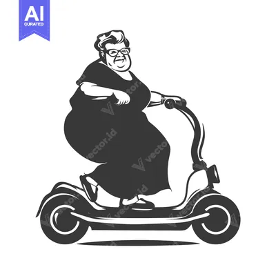 Popular premium asset: Elderly Woman Riding an Electric Scooter