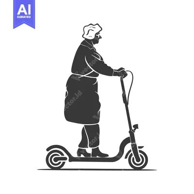 Popular premium asset: Elderly Woman Riding an Electric Scooter