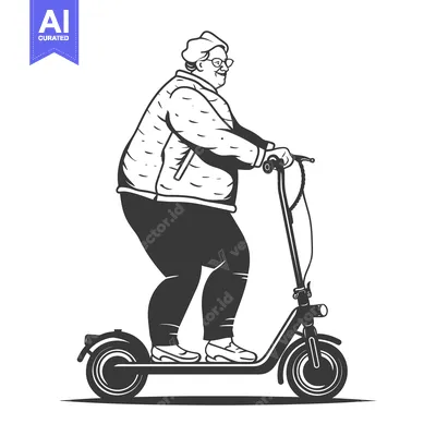 Popular premium asset: Elderly Woman Riding an Electric Scooter