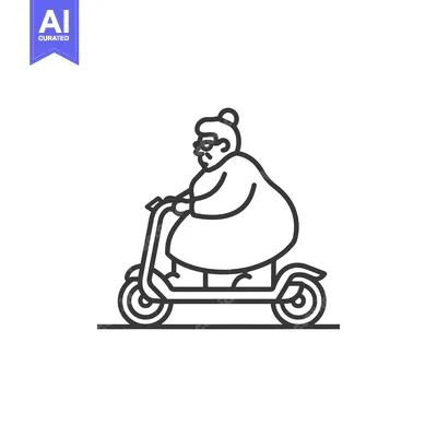 Popular premium asset: Elderly Woman Riding an Electric Scooter