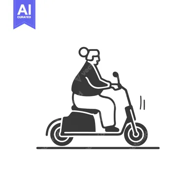 Popular premium asset: Elderly Woman Riding a Scooter