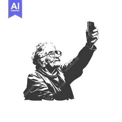Popular premium asset: Elderly Woman Taking a Selfie with a Smartphone