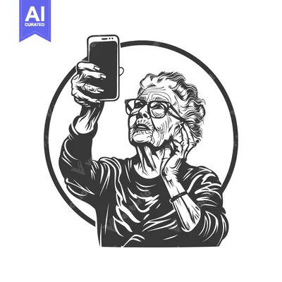 Popular premium asset: Elderly Woman Taking a Selfie with a Smartphone