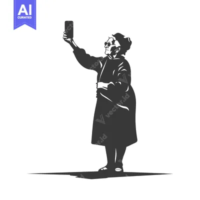 Popular premium asset: Elderly Woman Taking a Selfie with a Smartphone