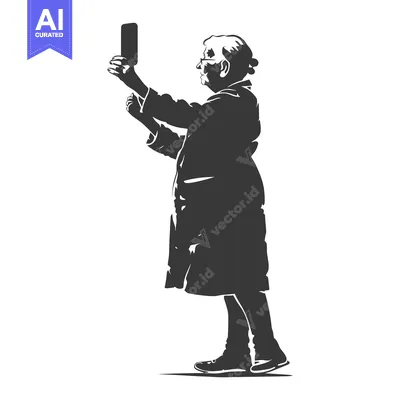 Popular premium asset: Elderly Woman Taking a Selfie with a Smartphone