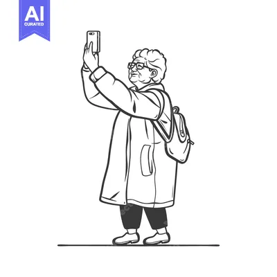 Popular premium asset: Elderly Woman Taking a Selfie with a Smartphone