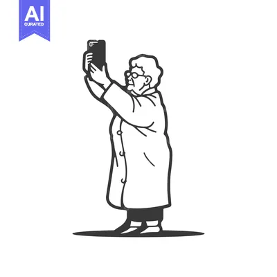 Popular premium asset: Elderly Woman Taking a Selfie with a Smartphone