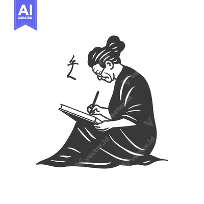 Popular premium asset: Elderly Woman Writing in a Book with a Pen