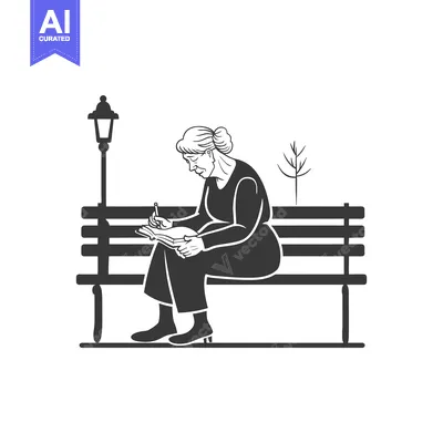 Popular premium asset: Elderly Woman Writing in Notebook on Park Bench