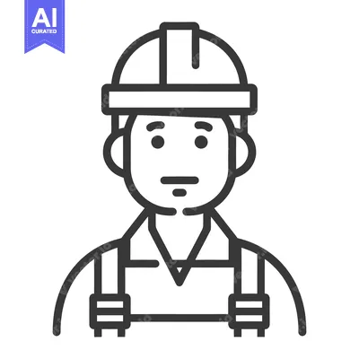 Aset premium populer: Illustration of a person wearing protective safety equipment and a hel