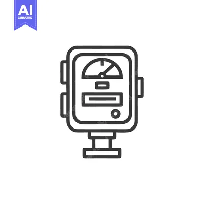 Aset premium populer: Light Meter Icon: Vintage Photography Tool, Line Art Style, Minimalist