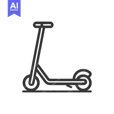 Popular premium asset: Minimalist Scooter Icon: Clean Line Art on White Background
