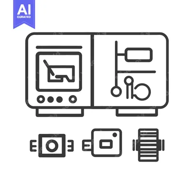 Aset desain premium: An Illustration Depicting Scientific Equipment and Connection Componen