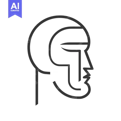 Popular premium asset: A simple black line drawing depicting a human face profile