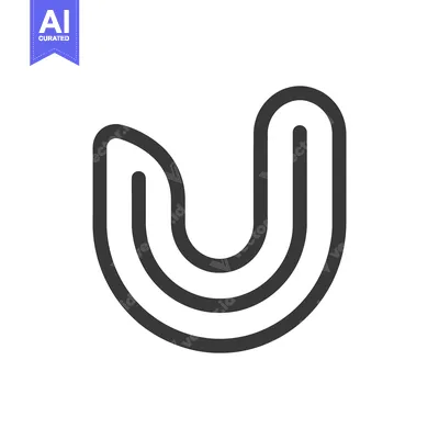 Popular premium asset: A graphic design depicts a stylized letter U shape in bold lines