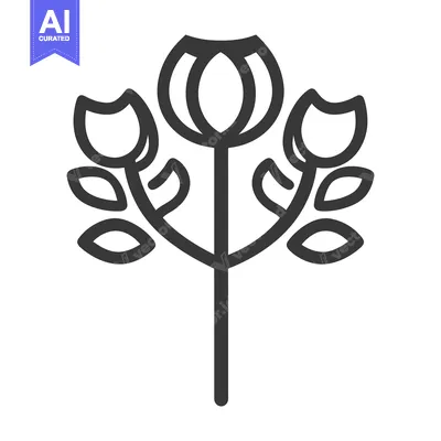Aset desain premium: A stylized illustration featuring floral elements and elegant symmetry