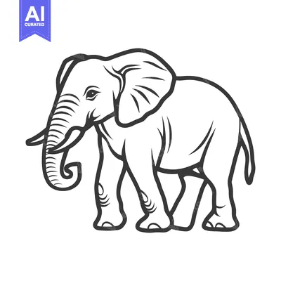 Aset premium populer: A large elephant standing facing to the left in the image