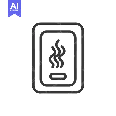 Aset desain premium: Minimalist Fireplace Icon: Cozy Warmth, Modern Design, Clean Lines