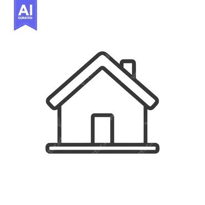 Premium design asset: Simple House Icon with Chimney, Minimalist Design on White Background