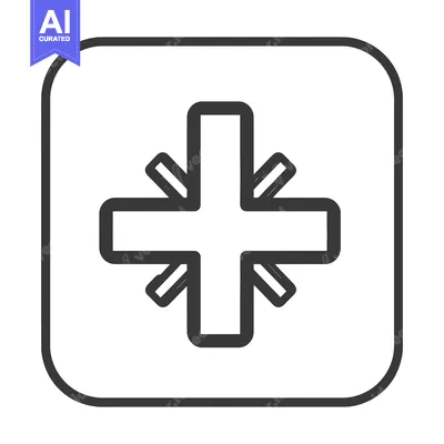 Aset desain premium: A simple illustration of a medical symbol on white