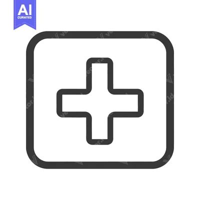 Aset premium populer: A simplistic graphical representation of a medical symbol sign