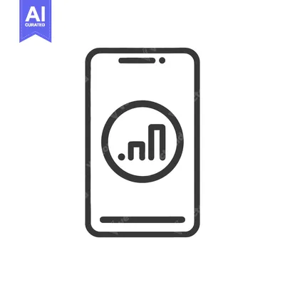 Popular premium asset: Minimalist Phone Icon with Signal Strength Graphic in Black and White
