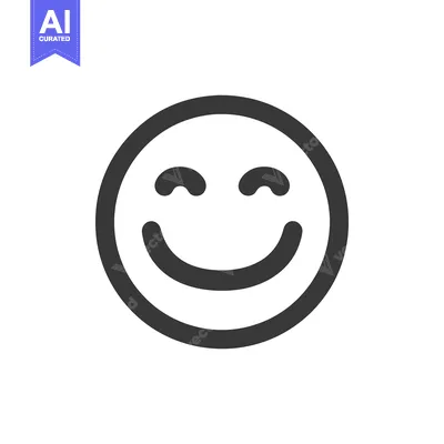 Aset premium populer: Minimalist Smiling Face Icon: Simple, Happy, and Expressive Design