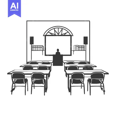 Popular premium asset: Empty Classroom with Speaker and a Teacher at the Front