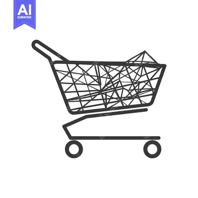 Aset premium populer: Empty Shopping Cart with Wire Mesh Design