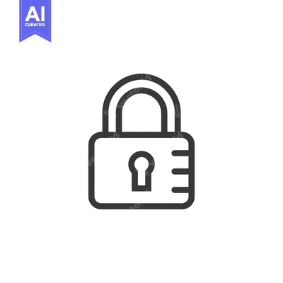Aset premium populer: Minimalist Padlock Icon: Security, Privacy, and Protection Symbol in G