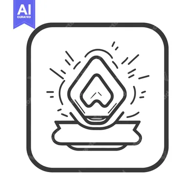Aset premium populer: Simple emblem featuring a geometric shape and a ribbon below
