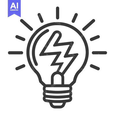 Aset desain premium: An illuminated light bulb emitting rays of light from its surface