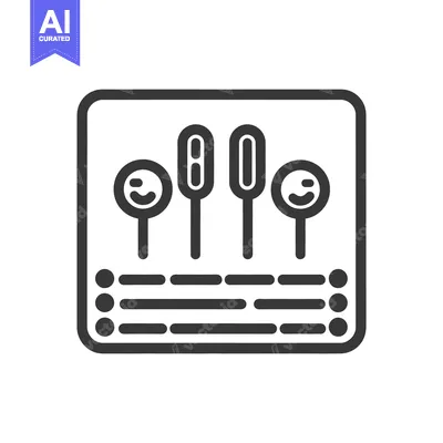 Aset desain premium: The graphic shows an abstract representation of entertainment icons on