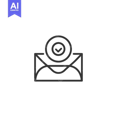 Aset premium populer: Envelope Icon with Check Mark in Circle