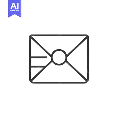 Aset premium populer: Envelope Icon with Circle in the Center