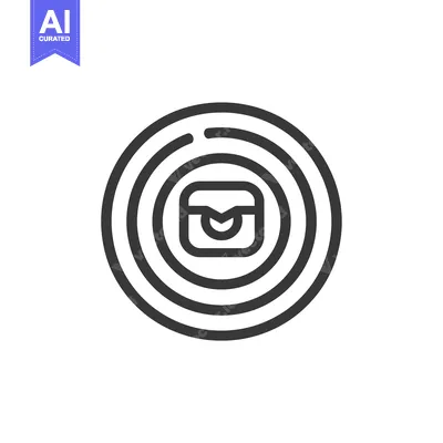 Premium design asset: Envelope Icon Within Concentric Circles