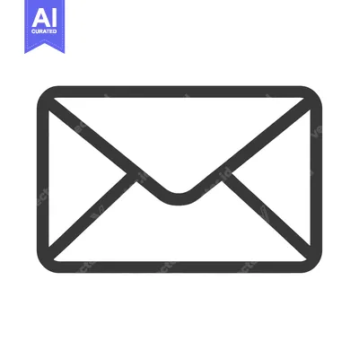 Premium design asset: An illustrated depiction of an envelope shown isolated on white