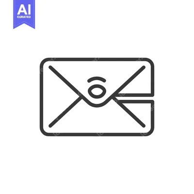 Aset desain premium: Envelope with a Wifi Symbol and a Seal