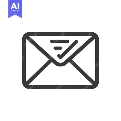 Aset desain premium: Envelope with Check Mark Icon