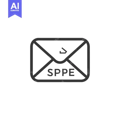 Aset premium populer: Envelope with SPPE Text and Arrow Icon