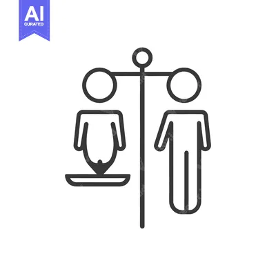 Premium design asset: A graphic representation of balance and human equality concept