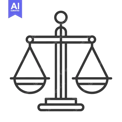 Aset desain premium: A graphical representation of the scales of justice in equilibrium