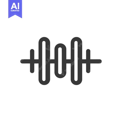 Popular premium asset: Minimalist Sound Wave Icon in Dark Gray on White Background