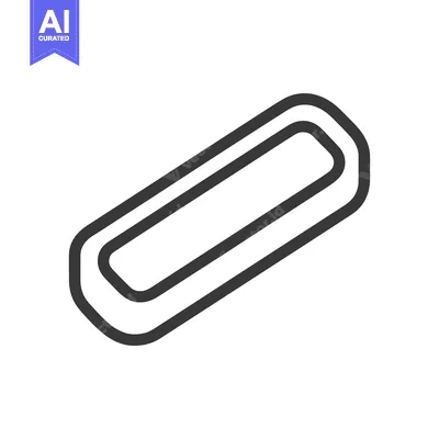 Popular premium asset: Minimalist Clip Art: Double-Lined Rectangular Shape on White Backgroun