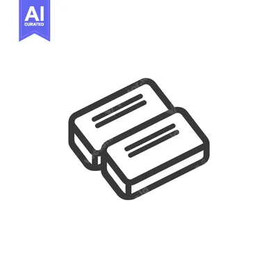 Aset desain premium: Minimalist Rectangular Icon: Two Stacked Bars with Rounded Edges and L