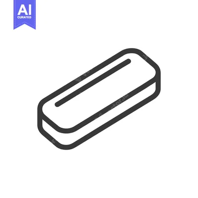 Popular premium asset: Minimalist Eraser Icon: Bold Outline on White Background, Isometric Vi