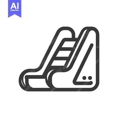 Aset premium populer: Minimalist Slide Icon: Playground Equipment, Bold Outline, Modern Desi