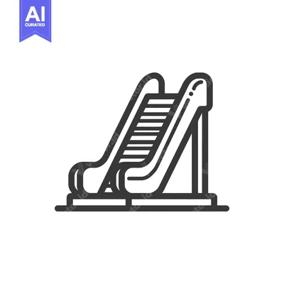 Popular premium asset: Minimalist Escalator Icon: Bold Outline, Modern Design, Transportation