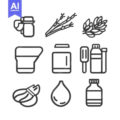 Aset premium populer: Simple vector illustrations of various natural and manufactured object