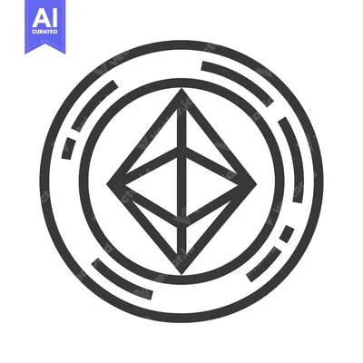 Aset desain premium: Ethereum cryptocurrency logo with a diamond symbol